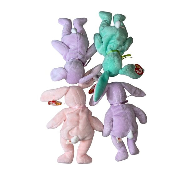 Ty Beanie Babies Hoppity Floppity Hippity Plush Bunny Lot - Picture 11 of 12